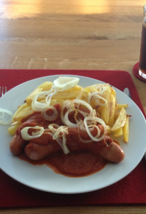 Currywurst mit leckerer Sauce